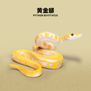 仿真黄金蟒野生动物儿童男孩蛇玩具软胶塑胶蜥蜴蟒蛇巨蟒模型玩偶