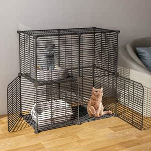 00由咬百货店淘宝兔笼子室内家用大号s猫咪宠物笼子自动清粪自由