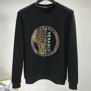 versace/范思哲男装秋季美杜莎烫钻瓦萨琪刺绣圆领长袖卫衣套头衫