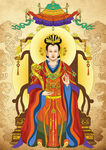 结缘道教神像西王母娘娘画像瑶池金母天尊画像挂画天上圣母图