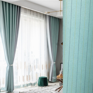 北欧薄荷绿窗帘