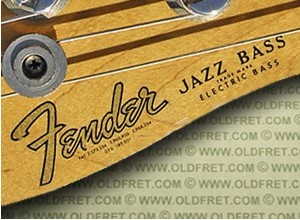 美产 fender贝斯琴头logo 水转印贴纸