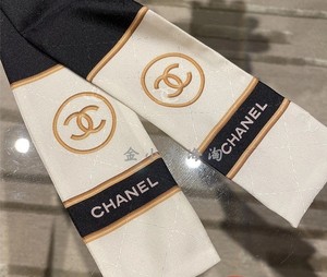 正品代购chanel香奈儿丝巾 双c字母真丝束发带 绑包带 小飘带