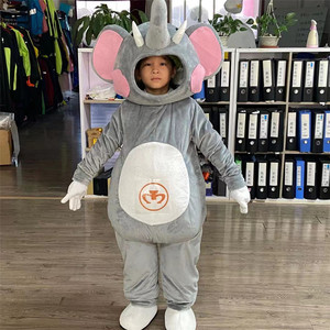 定做动漫幼学校儿童舞台演出露脸大象小象玩偶道具卡通人偶衣服装