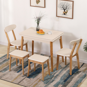 小尺寸公寓小餐桌2人出租房迷你小户型家用窄简单吃饭桌子高档