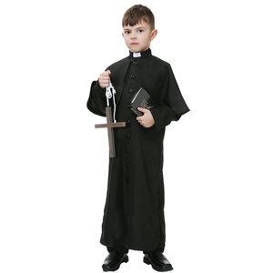 万圣节儿童节舞台表演演出儿童豪华牧师修道士预言家角色扮演服装