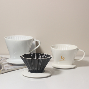 微瑕咖啡漏陶瓷咖啡滤杯折纸过滤杯V60咖啡过滤器咖啡漏斗器具