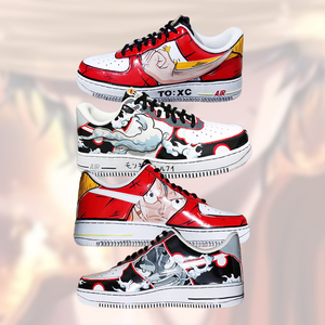 custom篮球鞋子定制手绘aj空军一号af1海贼王路飞联名涂鸦diy改拆