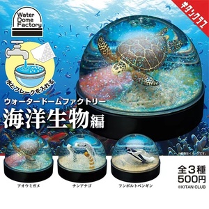 现货 日本奇谭扭蛋水晶球海洋生物篇 水族馆注水球花园鳗海龟企鹅