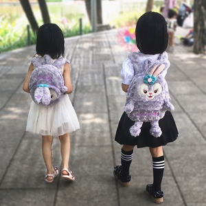 新款星黛露双肩包女童宝宝史黛拉兔子毛绒斜跨包亲子公仔包芭蕾兔