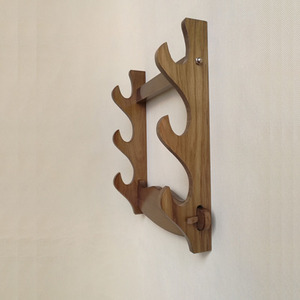 胜武堂龙泉汉剑架挂墙式剑架多层实木剑架剑架剑托壁挂式刀剑架