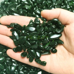 100克绿沙石碎石绿金沙石人造绿金砂裸石盆景石鱼缸石装饰