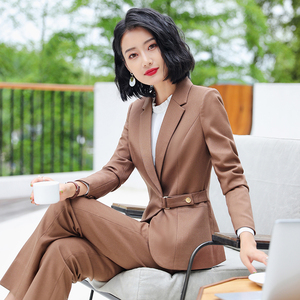 职业装女2018新款时尚小香风西装套装女士休闲气质面试正装工作服
