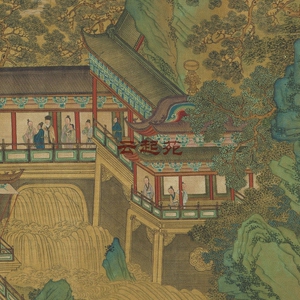 明仇英蟠桃仙会图j高清电子图片150m装饰宣传素材