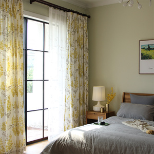 Brunel布鲁内 田园窗帘成品 客厅卧室落地窗棉麻 定制窗帘布窗纱
