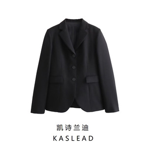 KASLEAD 新款 女装 欧美风百搭黑色短版西装外套 06067511 800