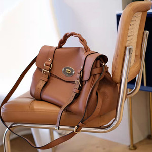 牛皮邮差包2022新款大容量通勤包女包一棵树包包小众设计手提大包