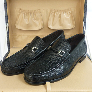 意大利bomy/宝威正品男鞋 奢华鳄鱼皮套脚正装皮鞋 6358176apr