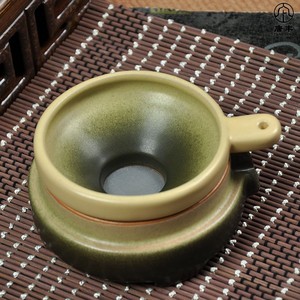 以里安古陶茶漏 古典过滤网日式茶具 古香古色功夫茶具零配