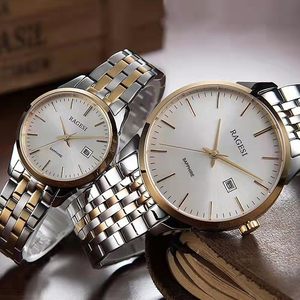 雷格诗ragesi2021新款正品男士圆形手表蓝宝石玻璃石英机芯指针式