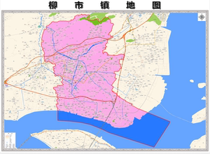柳市镇地图(单面防水版)130乘94cm乐清市柳市镇地图 柳市地图