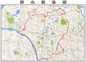 南海区狮山镇地图(单面防水版)94乘130cm狮山镇地图 狮山地图