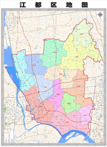 江都区地图94乘130cm扬州江都区地图 扬州市江都区乡镇地图
