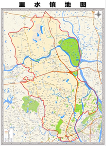 里水镇地图130乘94cm南海区里水镇地图佛山南海里镇村地图
