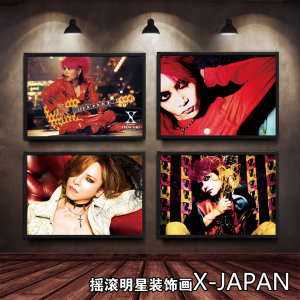 x-japan日本摇滚重金属乐队明星装饰画hide松本秀人吉他手海报2
