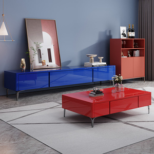 电视柜简约蓝色