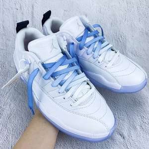 适配air jordan 12retro low白蓝复活节彩蛋蓝色渐变扎染aj12鞋带