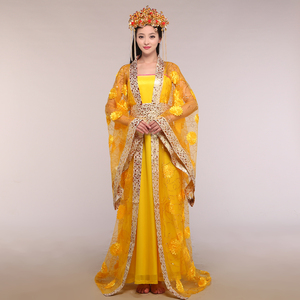 2022年古装女汉服正品贵妃服戏服唐朝皇后拖尾演出服古代大唐女装