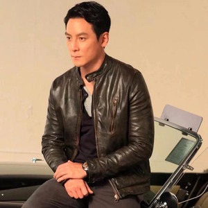 日系复古毒液茶芯马皮真皮皮衣男修身短款机车皮夹克立领休闲外套