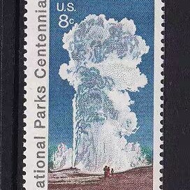 美国邮票 1972年 黄石国家公园 1全新 雕刻