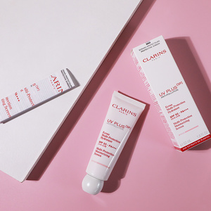 娇韵诗 新款防晒妆前隔离乳霜50ml透明粉色uv小白盾多效清透spf50