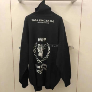 balenciaga/巴黎世家 wfp 慈善款 黑色高领 毛衣针织衫
