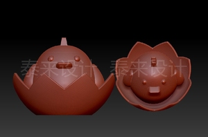 鸡蛋壳7三维立体图stl模型3d圆雕图木雕刻手把件非实物