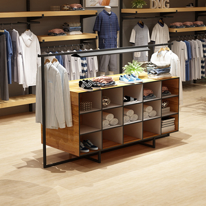 服装店衬衫展示架中岛陈列展示柜布料流水台展示桌挂裤子展示架子