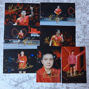 2022年3月新加坡新款 樊振东 亲笔签名6寸照片 12寸海报