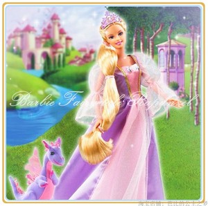 【现货】芭比长发公主童话版娃娃女孩生日礼物Barbie Rapunzel