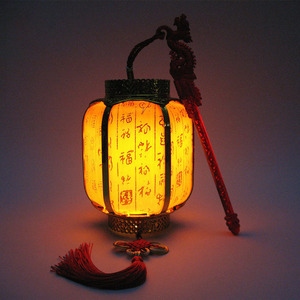 剧本杀走秀红灯笼舞蹈跳舞汉服古风拍照道具儿童手提挂饰发光手持