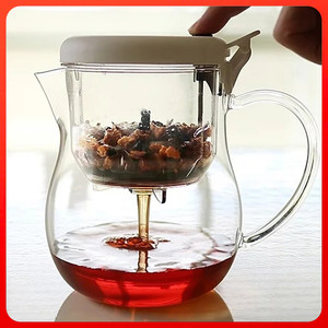 利快日本进口中式家用泡茶壶耐热玻璃茶壶茶水过滤分离花茶壶