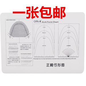 牙科口腔标准正畸弓形图上颌标准弓形图 正畸弓丝图 亚克力材质