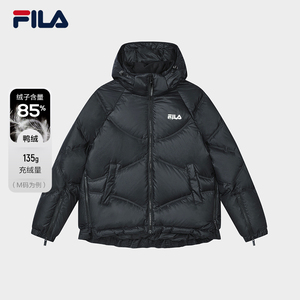 FILA 斐乐官方女士羽绒服2023冬季时尚简约宽松保暖连帽外套