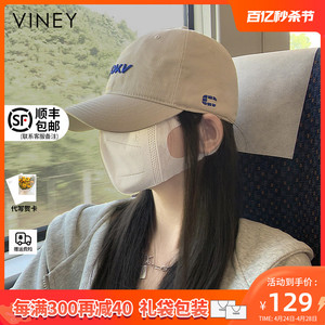 Viney帽子女夏季2024新款大头围棒球帽宽帽檐显脸小鸭舌帽冬男款