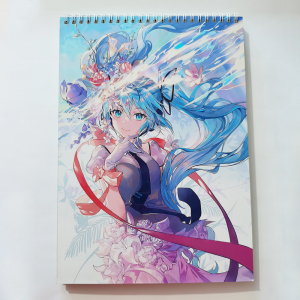 初音未来miku二次元动漫双面硬壳素描本速写手绘本可来图定制包邮
