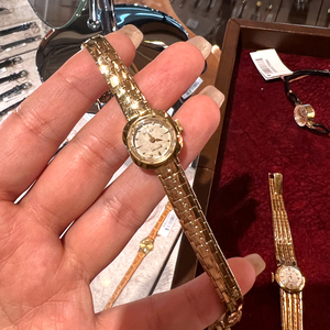 rolex劳力士50年代手动机械圆表盘复古日本代购18k金古董女表中古