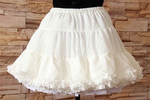 原创雪纺lolita白色超蓬日常用日系软纱5层短裙撑半裙蓬蓬裙撑
