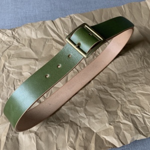 (新品)枥木茶芯多脂马鞍革腰带皮带(天神同款皮料)土人制造所