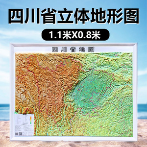 8米 立体地图挂图 直观展示国土资源和经济地理 商务实用装饰画 标准